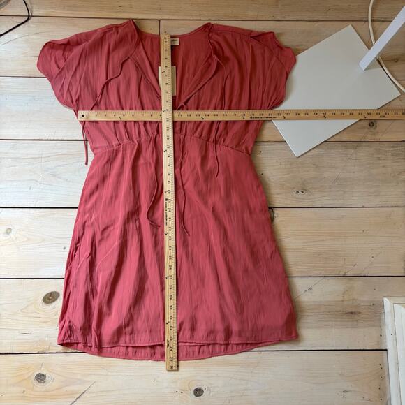 Universal Thread NWT Women's Pink Flutter Sleeve Mini Dress L - Picture 6 of 6